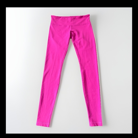 lululemon athletica Pants - Lululemon Leggings Low Rise Pants Yoga Magenta Pink Size 8 30" Inseam